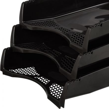 Лоток для бумаг горизонтальный Attache Economy черный