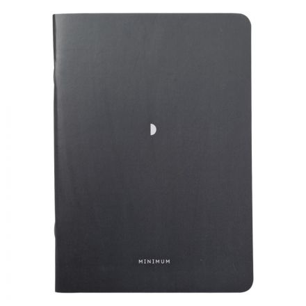 Бизнес-тетрадь А5, 40л. клетка, скрепка, 150х210мм Minimalism черный N2505