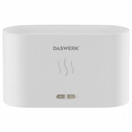 Увлажнитель воздуха "Камин", эффект пламени, 180 мл, Аромамасло в ПОДАРОК, белый, DASWERK (ДАСВЕРК), 456846