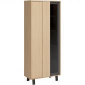 Шкаф Avizo высокий стекл дв справа+ЛДСП д.парма/графит145H006