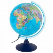 Глобус интерактивный + очки VR, политический / звездного неба GLOBEN, 25 см, подсветкой, INT12500308