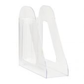 Лоток для бумаг вертикальный СТАММ "Фаворит", прозрачный, ширина 90мм Лоток для бумаг вертикальный СТАММ "Фаворит", прозрачный, ширина 90мм