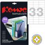 Этикетки самоклеящиеся Promega label (Комус) 70х25,4 мм 33 штуки на листе белые (100 листов в упаковке)