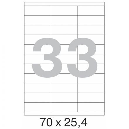 Этикетки самоклеящиеся Promega label (Комус) 70х25,4 мм 33 штуки на листе белые (100 листов в упаковке)