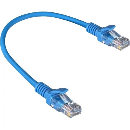 Патч-корд ExeGate UTP-RJ45-RJ45-5e-0,3M-LSZH-BL, 5e, 0.3м,син <EX286371RUS