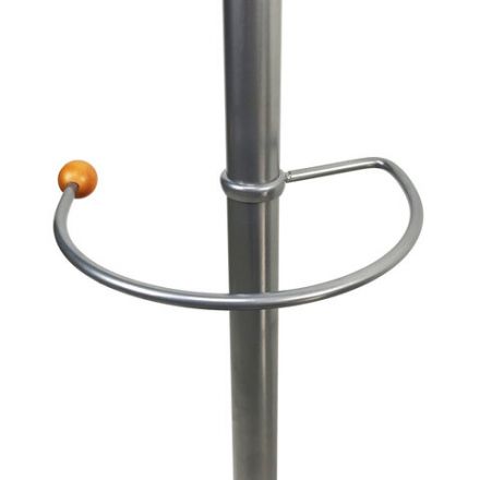 Вешалка-стойка BRABIX "CR-8121" на мраморном диске, металл, 6+4 крючка, цвет серебристый, 606437