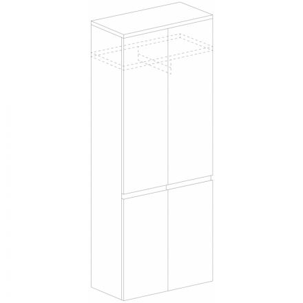 Шкаф для одежды Vita (сосна карелия, 777х387х1980 мм)