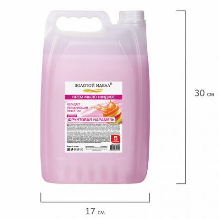 Мыло-крем жидкое, 5 л, ЗОЛОТОЙ ИДЕАЛ "Фруктовая карамель", 607489 Мыло-крем жидкое, 5 л, ЗОЛОТОЙ ИДЕАЛ "Фруктовая карамель", 607489