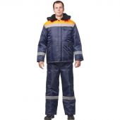 Куртка рабочая зимняя з32-КУ син/оранж оксф 40-42/158-164 арт.Валькирия