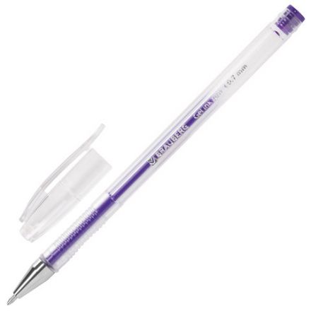 Ручки гелевые BRAUBERG "Jet", НАБОР 6 ЦВЕТОВ, МЕТАЛЛИК, узел 0,7 мм, линия письма 0,5 мм, 141029