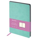 Блокнот-скетчбук А5 (148x218 мм), BRAUBERG "Metropolis Mix", под кожу, 80 л., без линовки, мятный, 113319