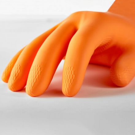 Перчатки латексные MANIPULA Specialist Цетра, КЩС-1, размер 8-8,5, M (средний), оранжевые, L-F-04/CG-947