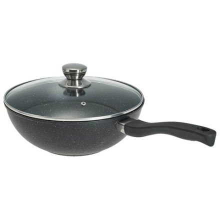 Сковорода ВОК 28 см с крышкой, пятислойное антипригарное покрытие, съёмная ручка, ГАРДАРИКА "Орион", 0728-04-01-10 Сковорода ВОК 28 см с крышкой, пятислойное антипригарное покрытие, съёмная ручка, ГАРДАРИКА "Орион", 0728-04-01-10