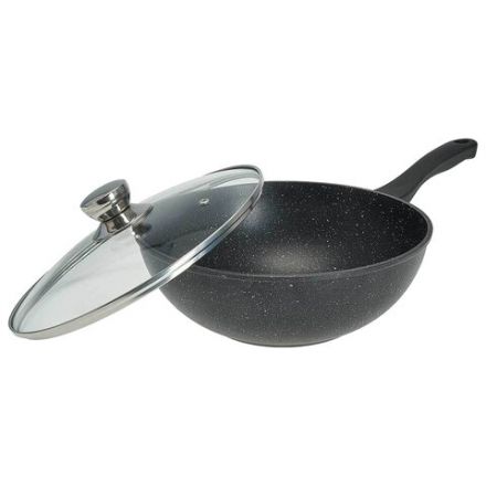 Сковорода ВОК 28 см с крышкой, пятислойное антипригарное покрытие, съёмная ручка, ГАРДАРИКА "Орион", 0728-04-01-10 Сковорода ВОК 28 см с крышкой, пятислойное антипригарное покрытие, съёмная ручка, ГАРДАРИКА "Орион", 0728-04-01-10