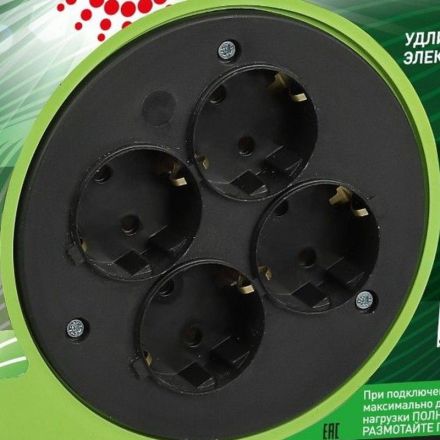 Удлинитель силовой ЭРА ПВС 3х1,5мм2 30м на пласт.катушке c/з 4 розетки