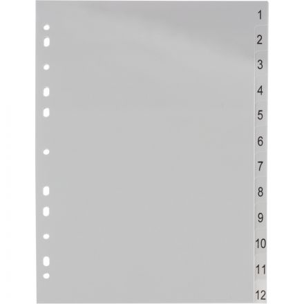 Разделитель листов 12л. цифровые пластик.Комус