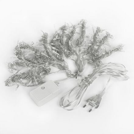 Электрогирлянда-занавес комнатная "Штора" 3х2 м, 144 LED, холодный белый свет, 220 V, ЗОЛОТАЯ СКАЗКА, 591351