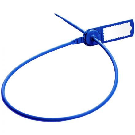 Пломба пластиковая номерная 525 мм синяя 1000 шт/уп