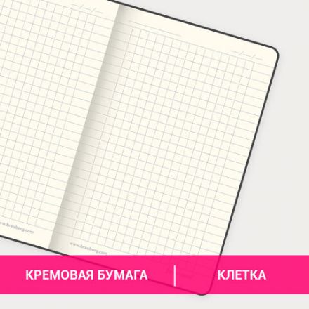 Блокнот МАЛЫЙ (100x150 мм) А6, BRAUBERG "Metropolis Special", под кожу, 80 л., клетка, красный, 111581