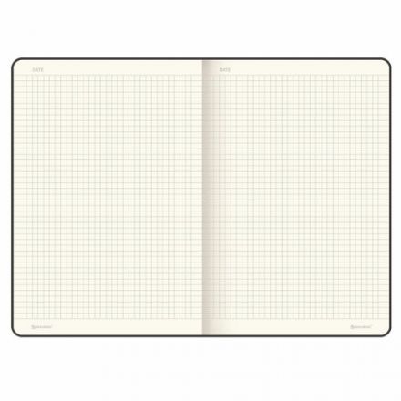 Блокнот БОЛЬШОЙ ФОРМАТ (180х250 мм) B5, BRAUBERG "Office", под кожу 80 л., клетка, черный, 113309