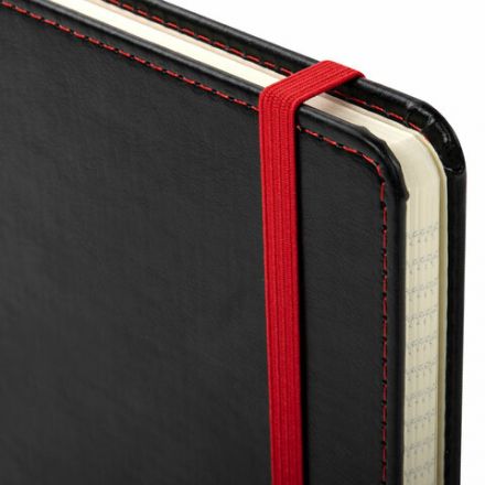 Блокнот БОЛЬШОЙ ФОРМАТ (180х250 мм) B5, BRAUBERG "Office", под кожу 80 л., клетка, черный, 113309