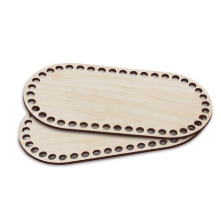 Донышки деревянные для вязания овальные, 2 шт., 24,5х13 см, BRAUBERG HOBBY, 665318