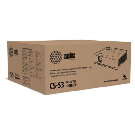 Проектор CACTUS CS-S3.B, 3 LCD, 1280x1024, 16:9, 4:3, 43000 лм, 15000:1, 3,26 кг Проектор CACTUS CS-S3.B, 3 LCD, 1280x1024, 16:9, 4:3, 43000 лм, 15000:1, 3,26 кг