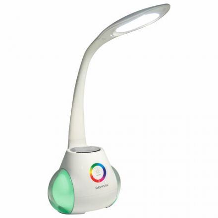 Настольная лампа / светильник с органайзером и Bluetooth колонкой, LED, 6 Вт, белый, DASWERK (ДАСВЕРК), 238328