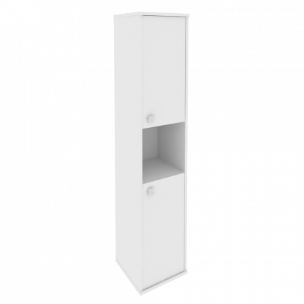 Style Шкаф высокий узкий правый Л.СУ-1.5 (R) Белый 412*410*1980