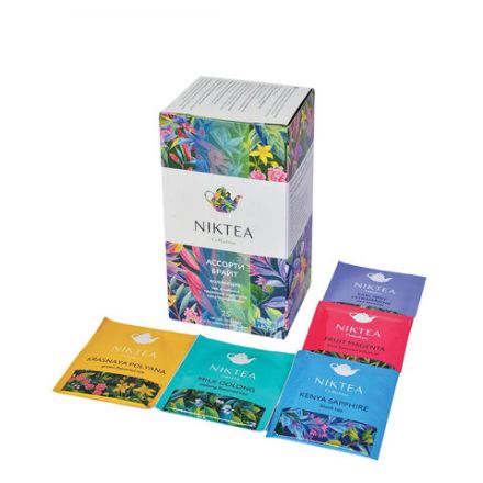 Чай NIKTEA "Ассорти Брайт" 5 вкусов, 25 пакетиков в конвертах, TALTHA-DP0062