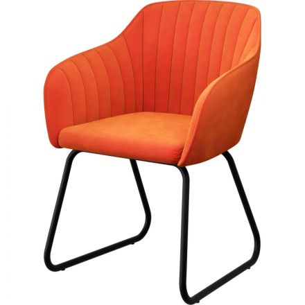 Стул UD_Шандон ПЛ СМ12/2,(1956070)9005 черн.муар/velutto 39 (терракот)