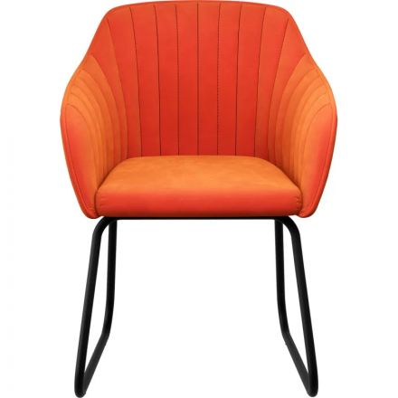 Стул UD_Шандон ПЛ СМ12/2,(1956070)9005 черн.муар/velutto 39 (терракот)