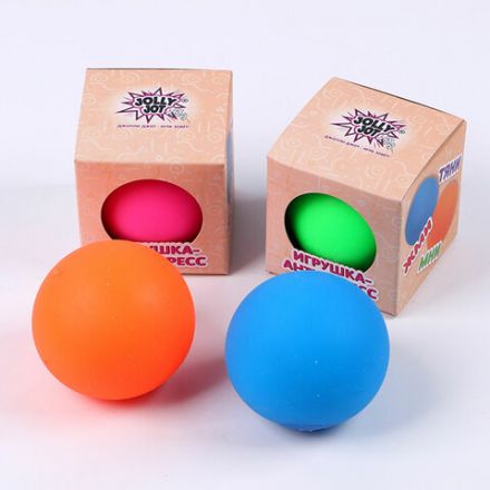 Игрушка-антистресс "ШАР", 7 см, ассорти 4 цвета, дисплей, JOLLY JOT (ДЖОЛЛИ ДЖОТ), 665811