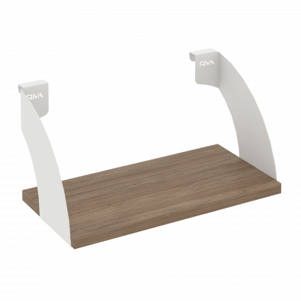 Навесные полки. Кронштейны+ЛДСП полка 400мм MAN-41-4 Дуб аризона/Белый металл 400*220*200 Навесные полки. Кронштейны+ЛДСП полка 400мм MAN-41-4 Дуб аризона/Белый металл 400*220*200