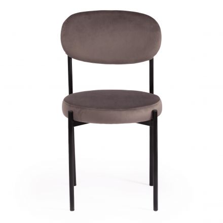 Стул REVO (mod. 7033) / 1 шт. в упаковке ткань/металл, 47х54х82 см, высота до сиденья 47 см, темно-серый barkhat 14/черный