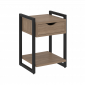 Loft Тумба на регулируемых опорах с ящиком и полкой VR.L-T1.O Дуб аризона/Чёрный металл 500*460*719