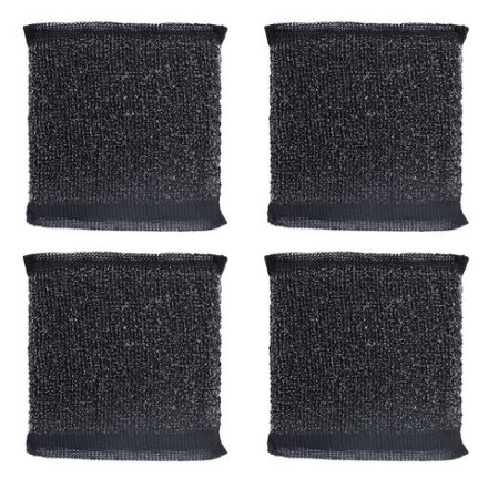 Губка-скрабер 11х10х1,5 см, поролон + металлическая оплетка, КОМПЛЕКТ 4 штуки, посуда, уборка, LAIMA, 700059