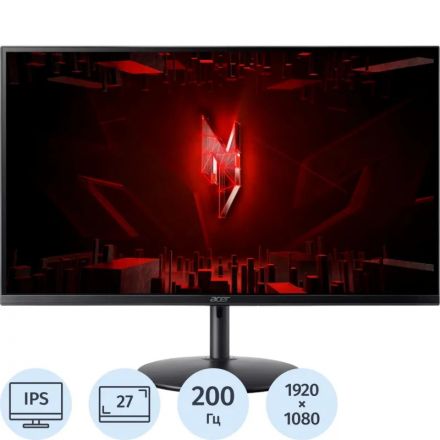 Монитор Acer Nitro (UM.HX0CD.102)27/FHD/IPS/200Hz/250cd/1ms/HDMI/DP