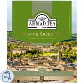 Чай Ahmad Green Jasmine Tea зеленый с жасмином 100 пакетиков