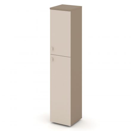 Estetica Шкаф высокий узкий прав. (1 сред. фасад ЛДСП+1 низ. фасад ЛДСП) ES.SU-1.8 (R) Латте/Капучино 400*420*1977