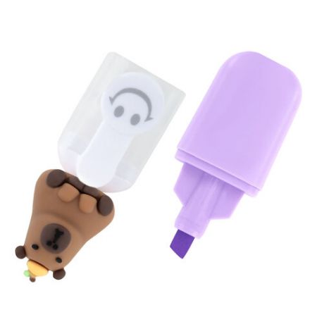 Набор текстовыделителей с топперами 6 ЦВЕТОВ ПАСТЕЛЬ, "КАПИБАРЫ", линия 1-4 мм, FUNSTER (ФАНСТЕР), 152651