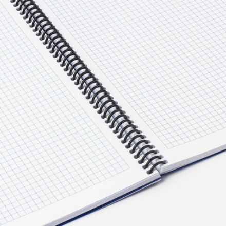 Тетрадь обложка пластик, А4, 120 л., спираль пластик, клетка, BRAUBERG "Metropolis", синий, 404739