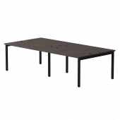 Бенч-система на 4 места Everprof EVO на металлокаркасе 2760х670(1370)x755 Дуб Пасадена/Черный