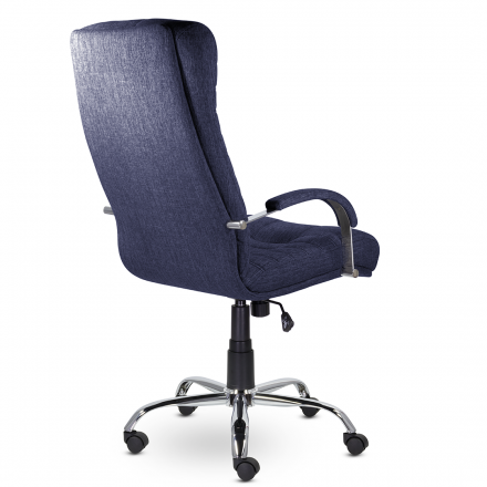 Кресло Атлант В хром Moderno 07 (синий)