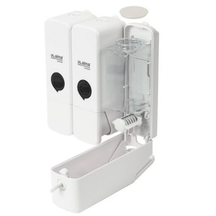 Дозатор тройной 3 х 0,3 л для жидкого мыла/шампуня/геля LAIMA PREMIUM, НАЛИВНОЙ, белый, 609500