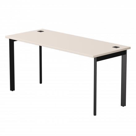 Стол прямой Everprof EVO на металлокаркасе 1580х670х755 мм опоры 45гр Кашемир/Черный