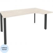 Стол ONIX-П правый П на металлокаркасе O.MP-SA-1R денвер светлый/антрацит Стол ONIX-П правый П на металлокаркасе O.MP-SA-1R денвер светлый/антрацит
