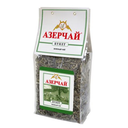 Чай листовой АЗЕРЧАЙ "Букет" зеленый крупнолистовой 400 г, 418039 Чай листовой АЗЕРЧАЙ "Букет" зеленый крупнолистовой 400 г, 418039