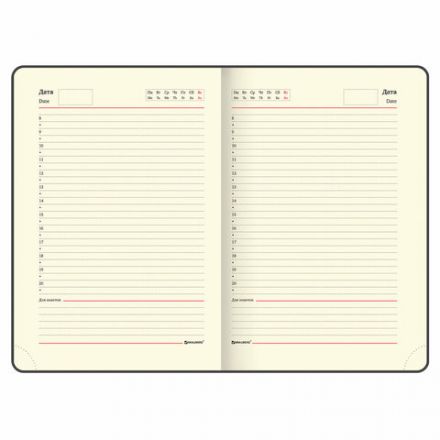 Ежедневник недатированный B6 (127х186 мм), BRAUBERG VISTA, под кожу, гибкий, срез фольга, 136 л., "Claude Monet", 112103