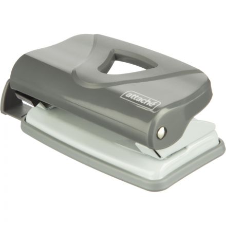 Дырокол Attache Smart до 15 листов, линейка, пластик, серый Дырокол Attache Smart до 15 листов, линейка, пластик, серый